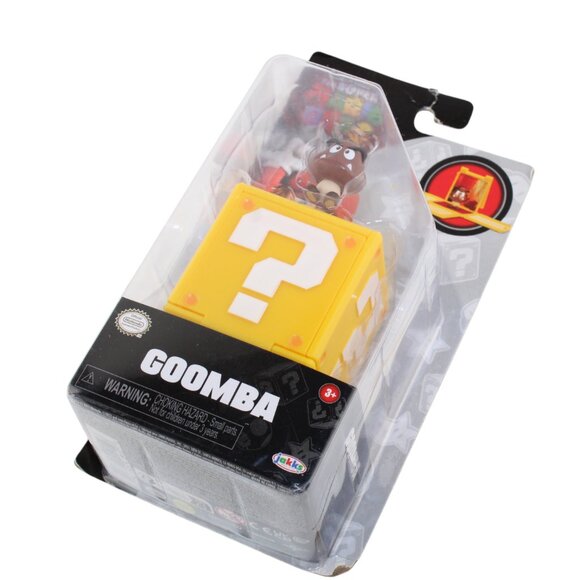 Super Mario Bros Movie Goomba Figure w/ Question Block Jakks Pacific - Picture 4 of 16
